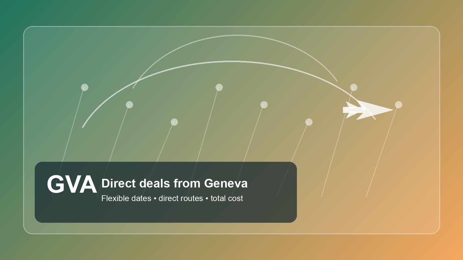 Editorial route map graphic for direct flight deals from Geneva